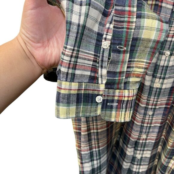 Polo Ralph Lauren Linen Button Down Long Sleeve Shirt Plaid Men’s Size 3XLT Tall - Picture 4 of 6